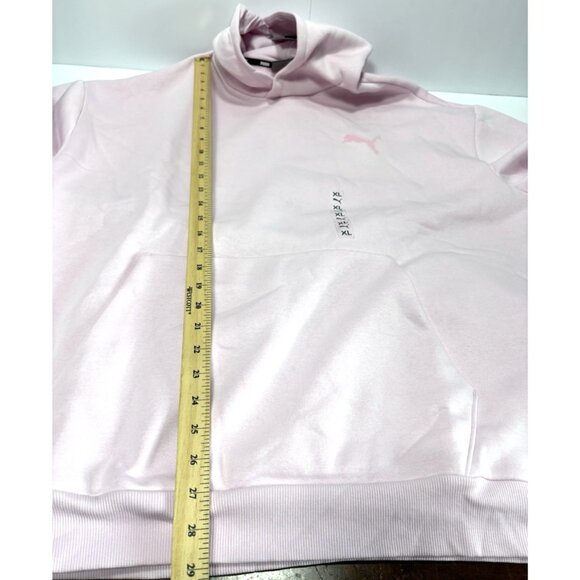Womens XL Light Pink Puma Hoodie Warm Casual Sweatshirt Athletic Comfortable NEW - Picture 7 of 8
